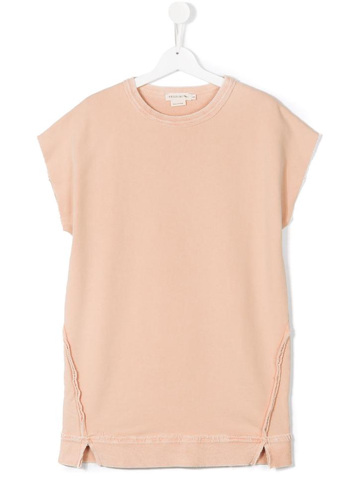 Andorine - Teen Fleece Sweatshirt Dress - Kids - Cotton - 14 Yrs, Girl's, Nude/neutrals