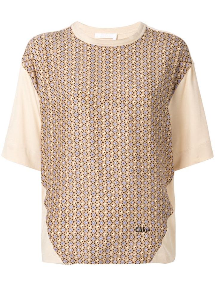 Chloé Geometric Print T-shirt - Yellow