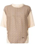 Chloé Geometric Print T-shirt - Yellow