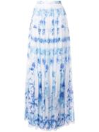 Ingie Paris High-waist Floral Long Skirt - Blue