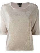 Metallic Panel T-shirt - Women - Silk/aluminium - Xs, Nude/neutrals, Silk/aluminium, Avant Toi