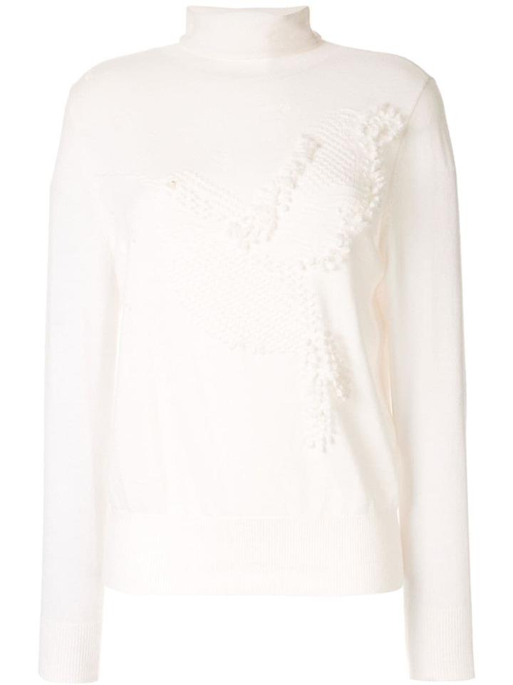 Onefifteen Textured Knit Roll Neck Jumper - White