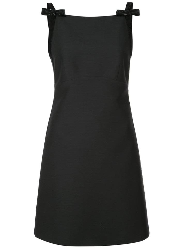 Miu Miu Bow Embellished Dress - Black