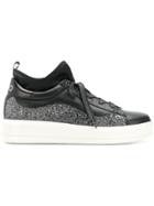 Liu Jo Platform Glitter Sneakers - Black