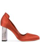 Ginger & Smart Glitch Heel Pumps - Yellow & Orange