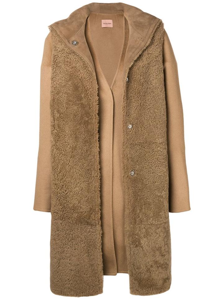 Yves Salomon Detachable Gilet Fur Coat - Brown