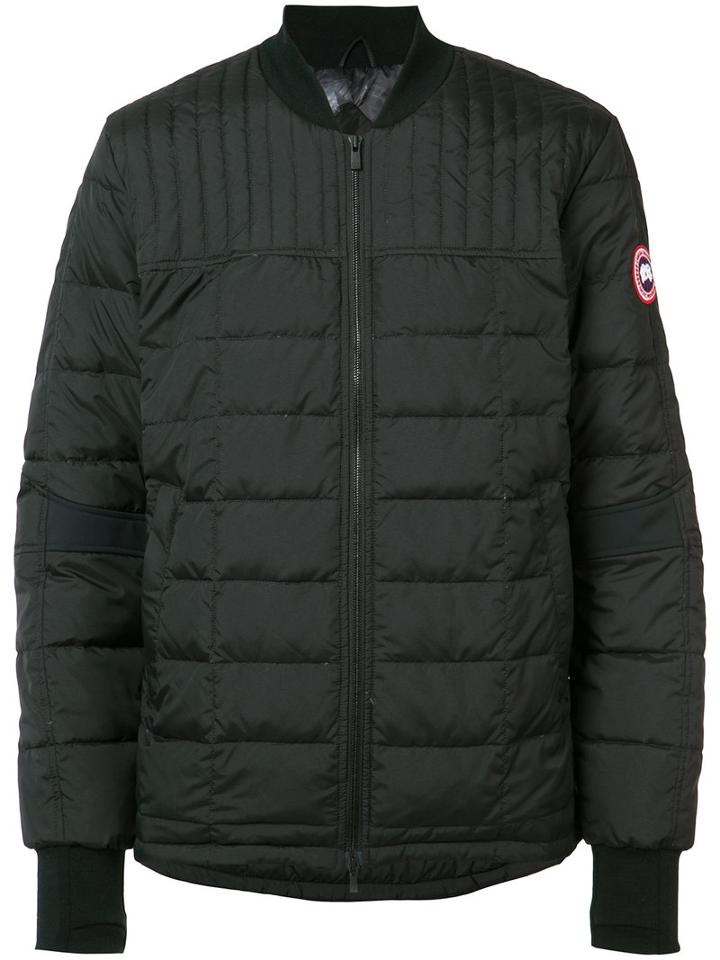 Canada Goose Quilted Bomber Jacket, Men's, Size: Large, Black, Polyester