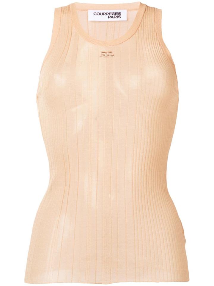 Courrèges Knitted Vest Top - Neutrals