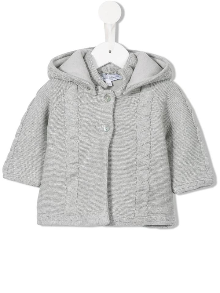 Tartine Et Chocolat Hooded Knit Jacket, Infant Boy's, Size: 9 Mth, Grey