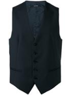 Tagliatore - Formal Waistcoat - Men - Cupro/virgin Wool - 50, Blue, Cupro/virgin Wool