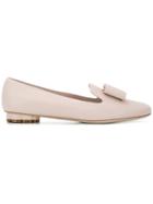 Salvatore Ferragamo Flower Heel Loafers - Neutrals