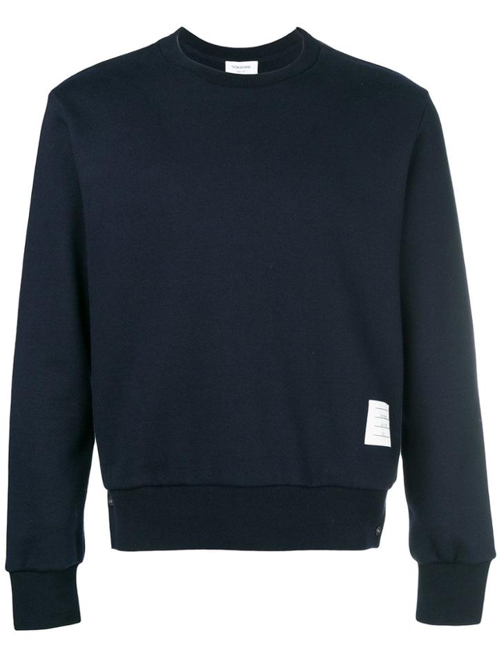 Thom Browne Center-back Stripe Jersey Pullover - Blue