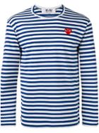 Comme Des Garçons Play - Striped Top - Men - Cotton - Xl, Blue, Cotton