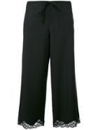 Alexander Wang Lace Trim Cropped Trousers - Black