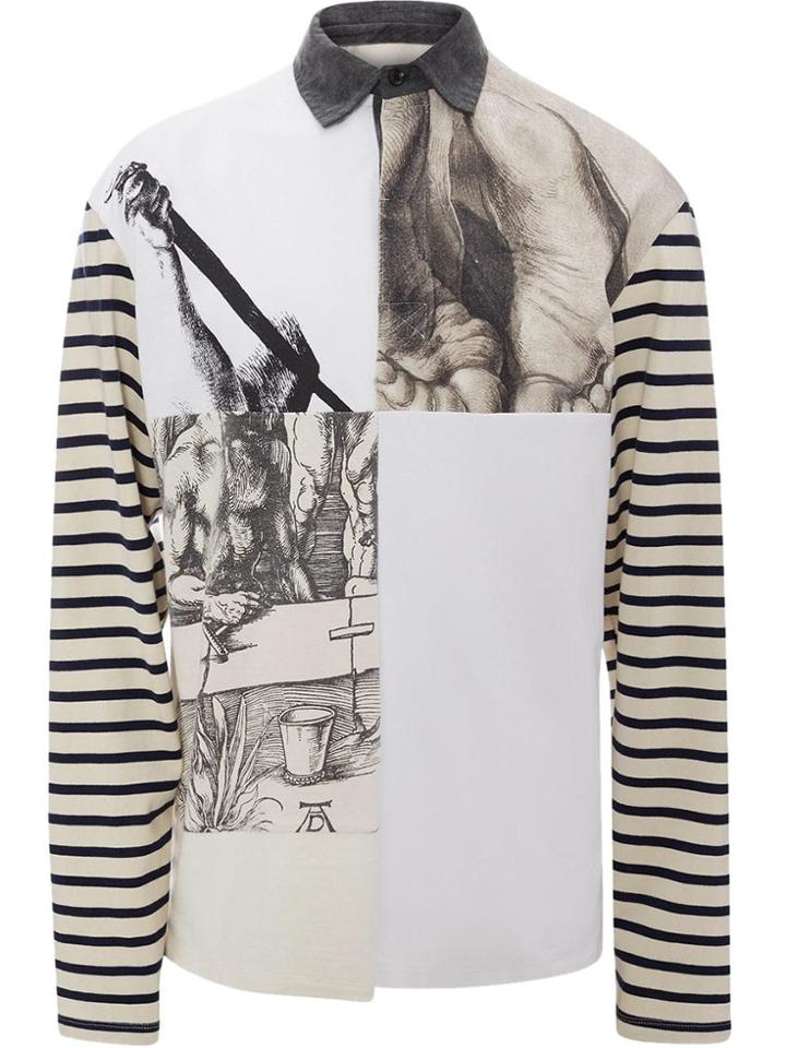 Jw Anderson Off- White Durer Prints Rugby Jersey Long Sleeve Polo