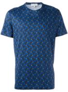 Bike Print T-shirt, Men's, Size: Xl, Blue, Cotton, Salvatore Ferragamo