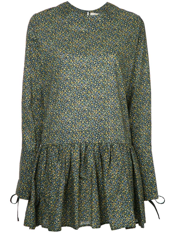 Matin Floral Print Dress - Green