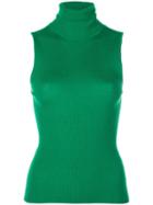 Alice+olivia Ribbed Turtleneck Top - Green