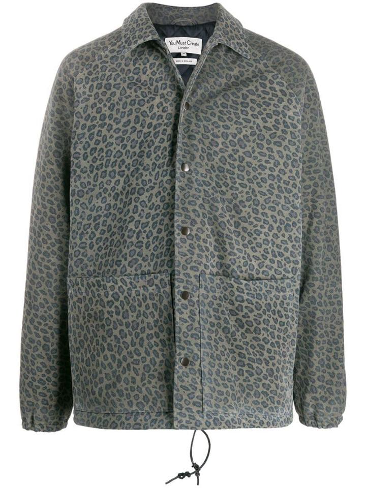 Ymc Leather Shirt Jacket - Grey