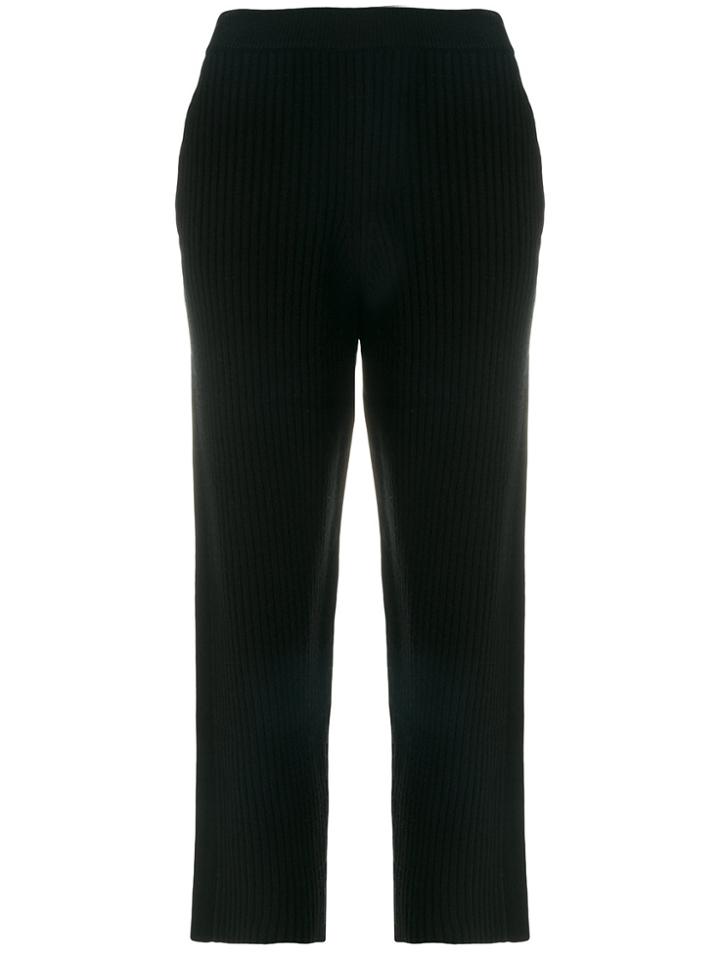 Joseph Cropped Knitted Trousers - Black