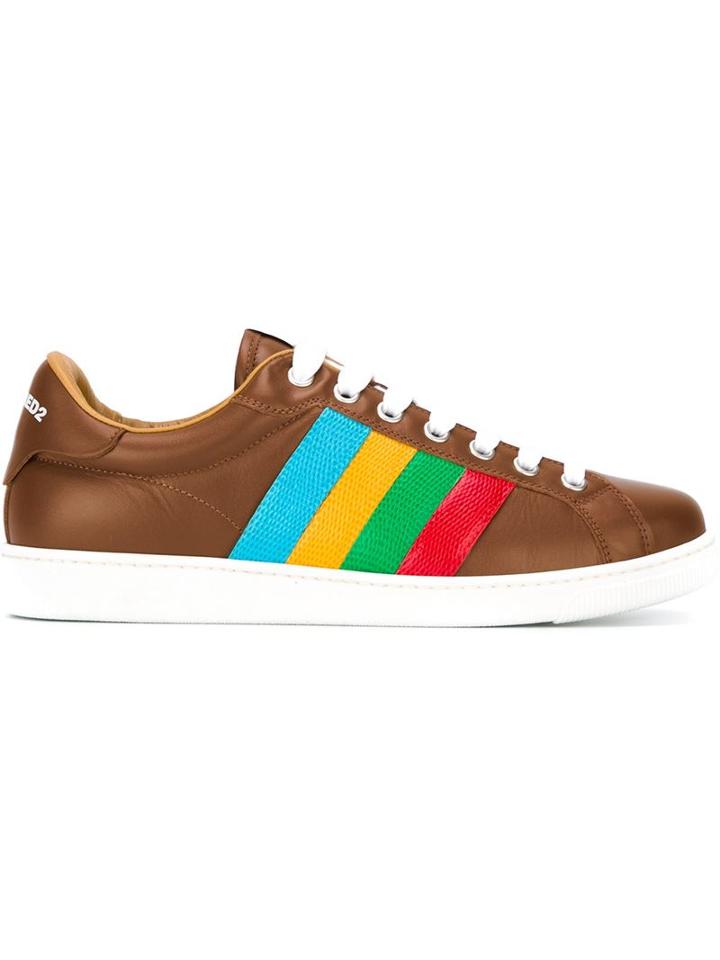 Dsquared2 Santa Monica Sneakers, Men's, Size: 39.5, Brown, Calf Leather/rubber/leather