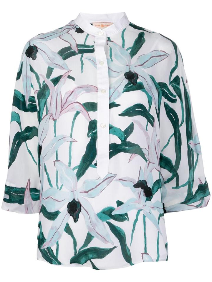 Tory Burch Floral Print Shirt - White