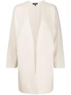 Theory Whipstitch Cocoon Cardi-coat - Neutrals