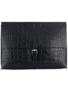 Orciani Foldover Buckle Pouch - Black