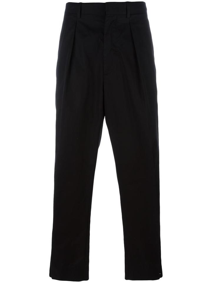 Marni Button Cuff Trousers, Men's, Size: 48, Black, Cotton