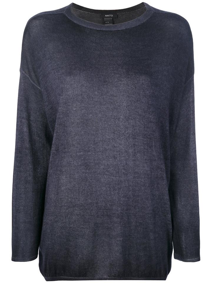 Avant Toi - Slim-fit Jumper - Women - Silk/cashmere - M, Blue, Silk/cashmere