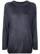 Avant Toi - Slim-fit Jumper - Women - Silk/cashmere - M, Blue, Silk/cashmere