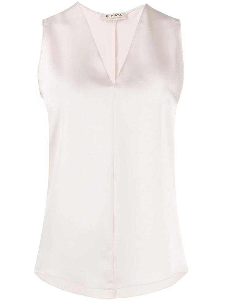 Blanca V-neck Sleeveless Top - Neutrals