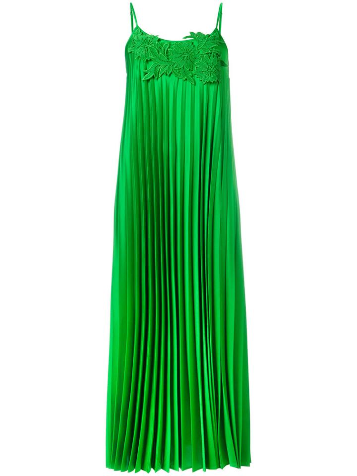 P.a.r.o.s.h. Pleated Dress, Women's, Green, Polyester
