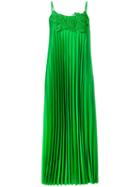 P.a.r.o.s.h. Pleated Dress, Women's, Green, Polyester