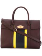 Mulberry - Stripe Panel Tote - Women - Calf Leather - One Size, Red, Calf Leather