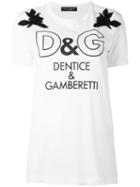 Dolce & Gabbana Printed T-shirt, Women's, Size: 38, White, Cotton