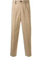 Education From Youngmachines Contrast Trim Pleated Tapered Trousers