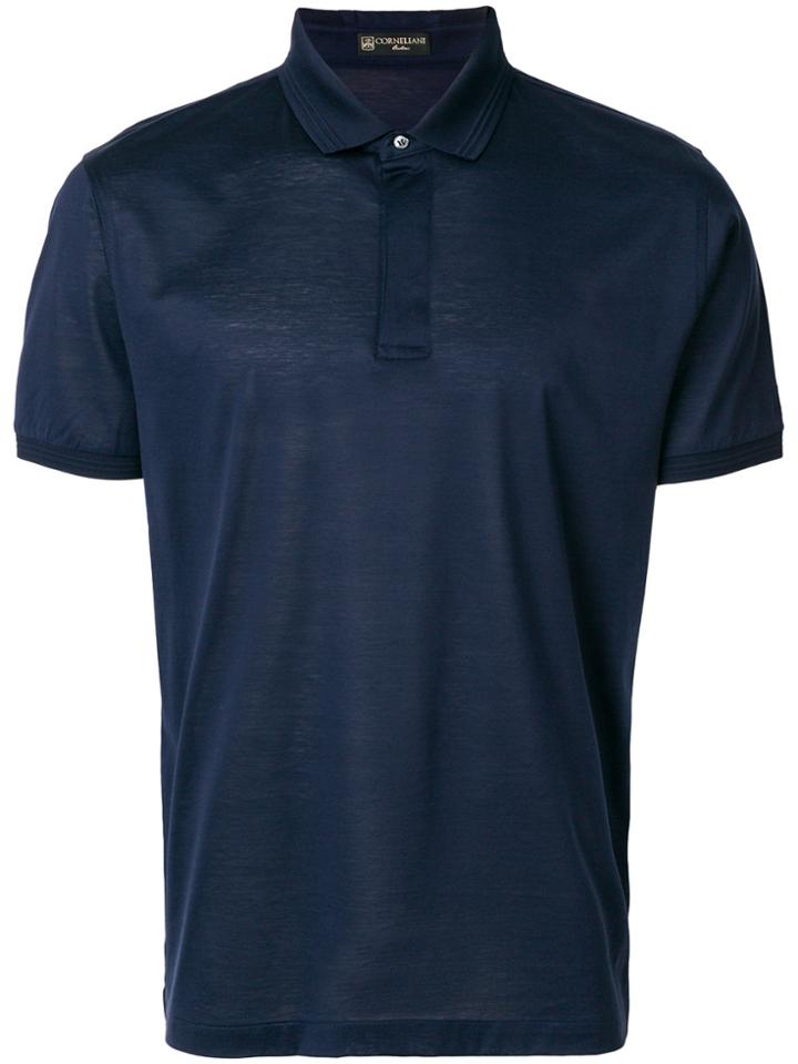 Corneliani Slim Fit Polo Shirt - Blue