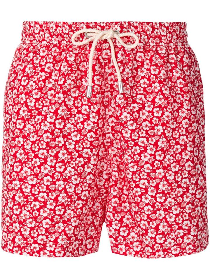 Mc2 Saint Barth Floral Print Swimming Shorts - Red