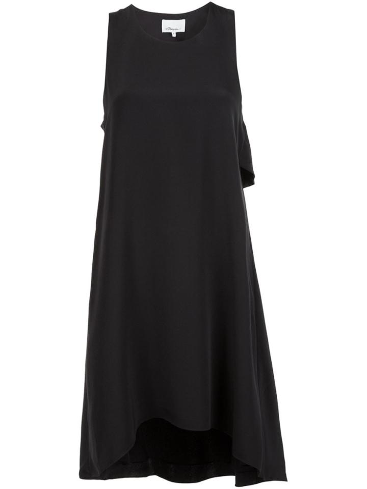 3.1 Phillip Lim Draped Back Crêpe De Chine Dress - Black