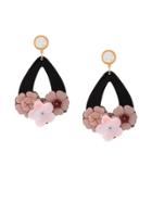 Lizzie Fortunato Jewels Floral Embellished Earrings - Black