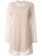 Goen.j V-neck Dress, Women's, Size: Small, Nude/neutrals, Cotton/polyester