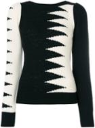 Marc Jacobs - Zig Zag Panel Top - Women - Nylon/viscose/cashmere/wool - S, Black, Nylon/viscose/cashmere/wool