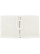 Jw Anderson Zipped Neck Scarf - White