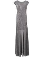 Sachin & Babi Lacey Lamé Gown - Metallic
