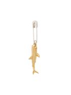 Ambush Silver Pin And Shark Pendant Earring - Gold