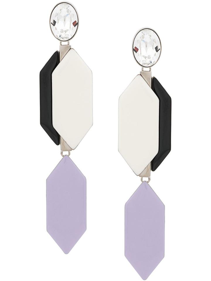 Emilio Pucci Colourblock Drop Earrings - Neutrals