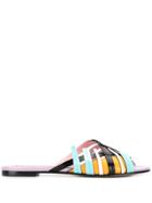 Emilio Pucci Colourblock Woven Leather Sandals - Pink