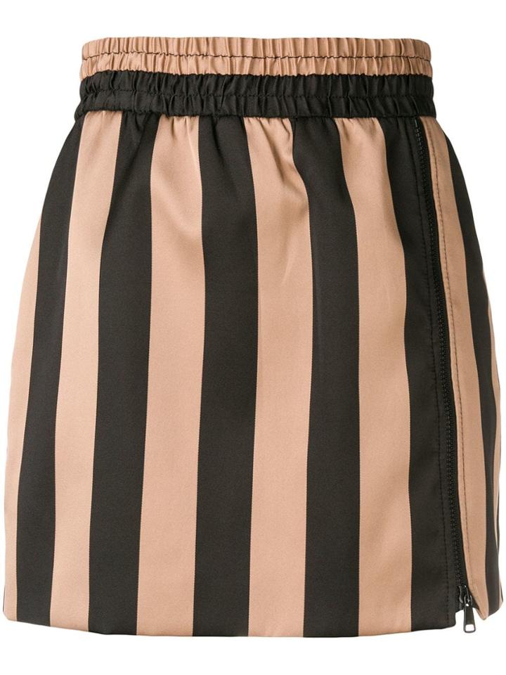 Nº21 Striped Skirt - Black