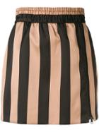 Nº21 Striped Skirt - Black